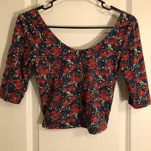 Hollister Floral Crop Top